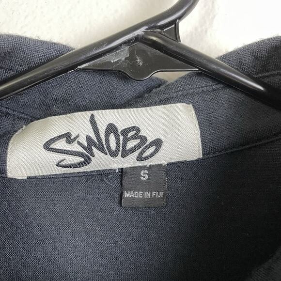 Vintage Swobo Merino Polo Shirt Small Mens Gray Short Sleeve Knit Cycling *Holes - Picture 6 of 11